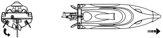 AMEWi BLUE BARRACUDA V2 RC Electric Boat - Forward 1