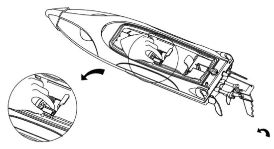 AMEWi BLUE BARRACUDA V2 RC Electric Boat - ropeller