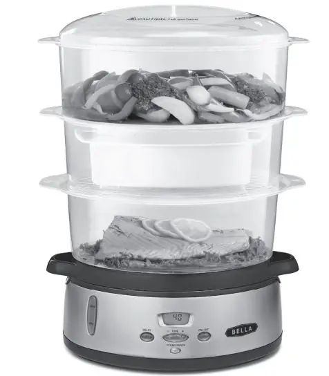 BELLA-17291-9.5QT 3-Tier-Food-Steamer