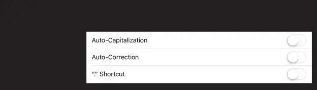 Toggle OFF Auto-Capitalization