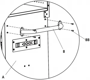 3 Attaching the cabinet handle
