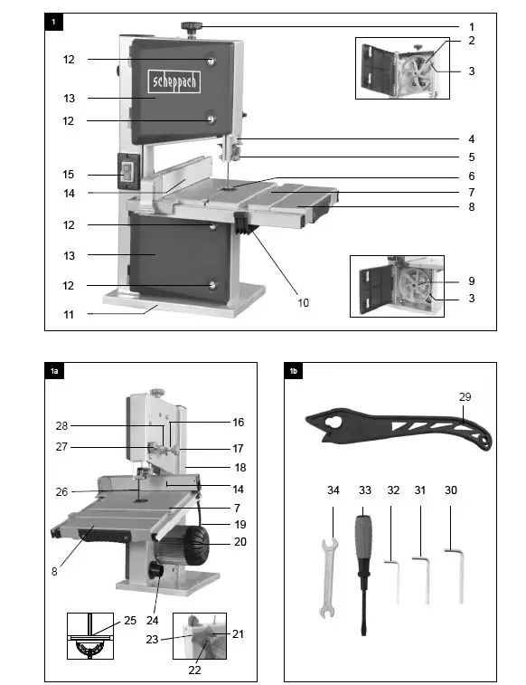 Scheppach HBS30 Band Saw 1