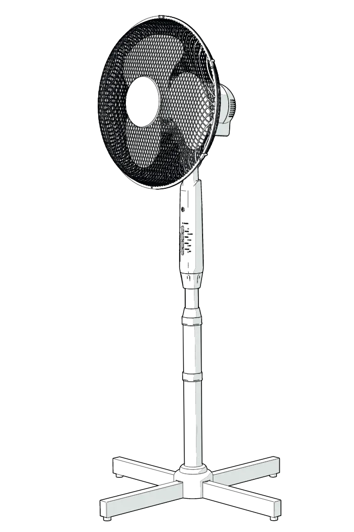 Nedis Fnst15cbk40 | Fnst15cwt40 Remote Controlled Stand Fan User Manual Nedis Fnst15cbk40 | Fnst15cwt40 Remote Controlled Stand Fan User Manual