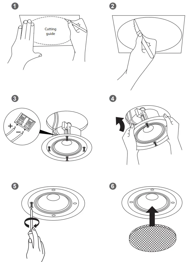 Ceiling-and-Wall-Mount-Speaker - 6.5”-2-Way-70V-Audio-Stereo-Sound-Subwoofer-fig-2