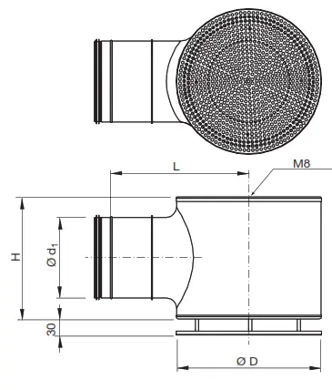 Lindab PCS Perforated Diffuser - Fig
