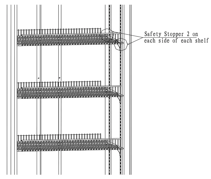 ARCTICA HEF957 Glass Door Refrigerator with Canopy - SHELVES