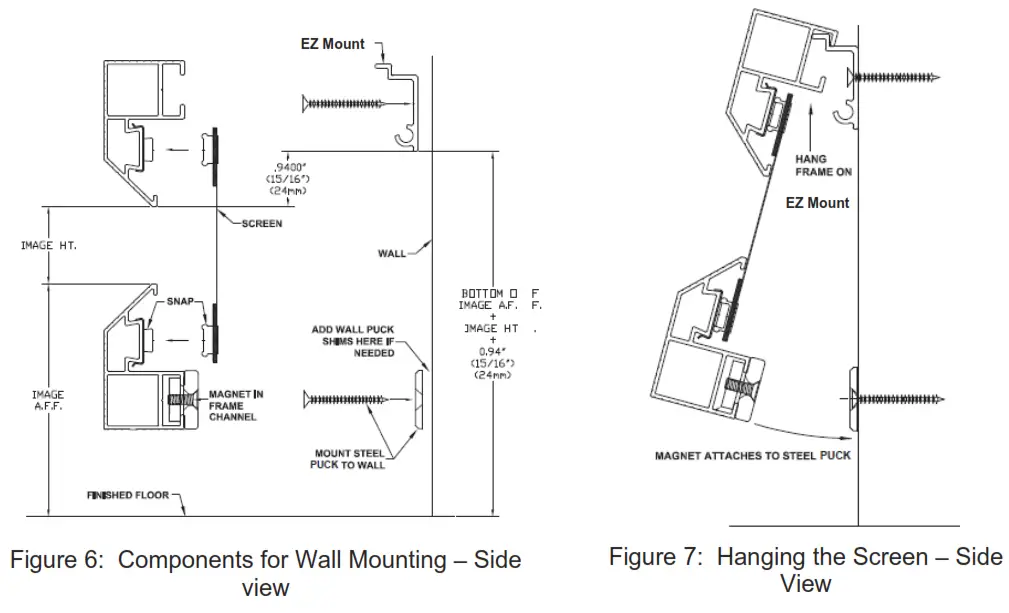 Stewart FILMSCREEN WallScreen 2.5 Fixed Frame - fig 3