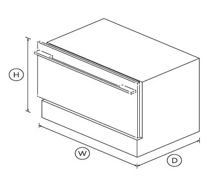 FISHER PAYKEL RB90S64MKIW1 Integrated CoolDrawer Multi Temperature Drawer fig 1