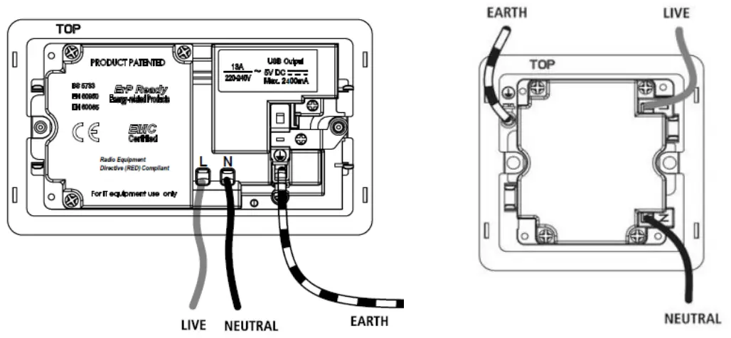 Knightsbridge Flat Plate 13A 2G DP Switched Socket - 13A SOCKET WITH USB AND BLUETOOTH SPEAKER