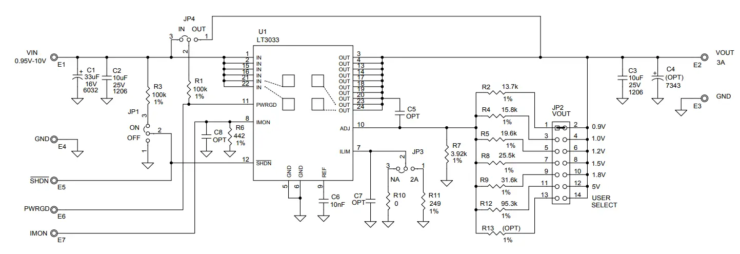 ANALOG DEVICES DC2362A 3A 0.95V to 10V Very Low Dropout Linear Regulator with Programmable Current Limit - fig 3