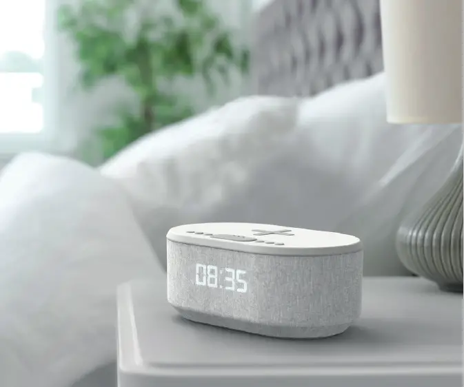 i-box Dawn Bedside Alarm Clock with Wireless Charging User Manual