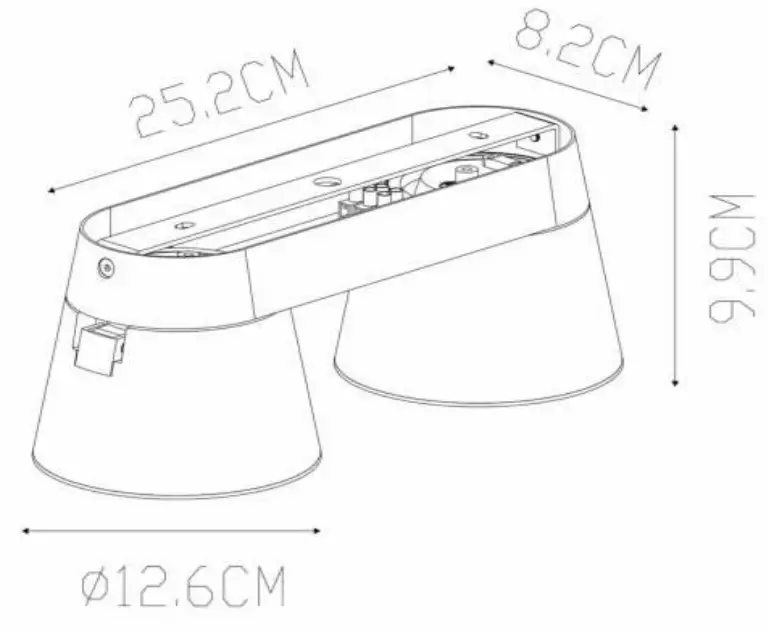 LUCIDE 09936 Trigono Ceiling Spotlight fig 1