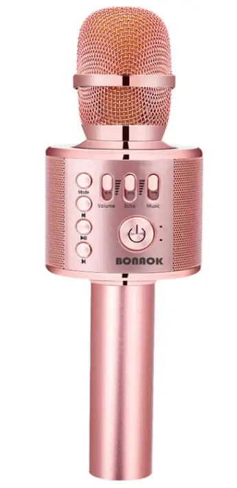 BONAOK Wireless Bluetooth Karaoke Microphone