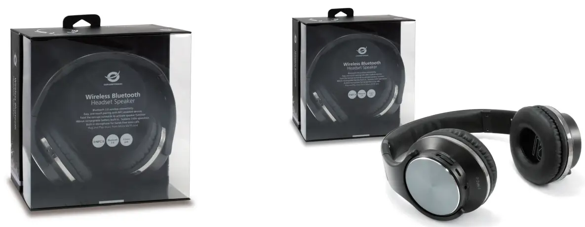 level one CHSPBTNFCSPKB Wireless Bluetooth Headset Speaker 2