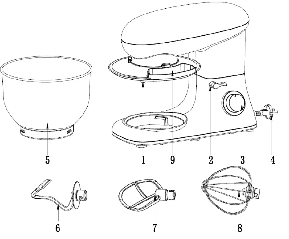 SanLidA SM-1505 Stand Mixer - fig 1