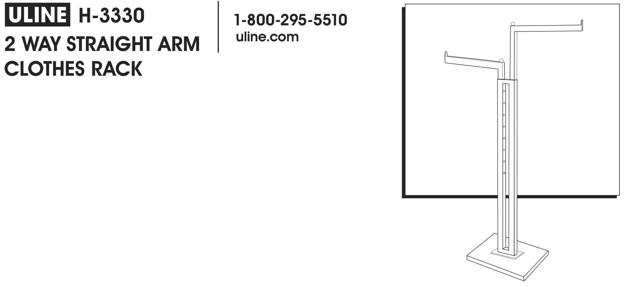 ULINE 2 Way Straight Arm Clothes Rack Instructions