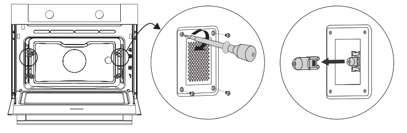 ASKO OCM8464A 45cm Compact Combi Microwave Oven - oven lamp 1