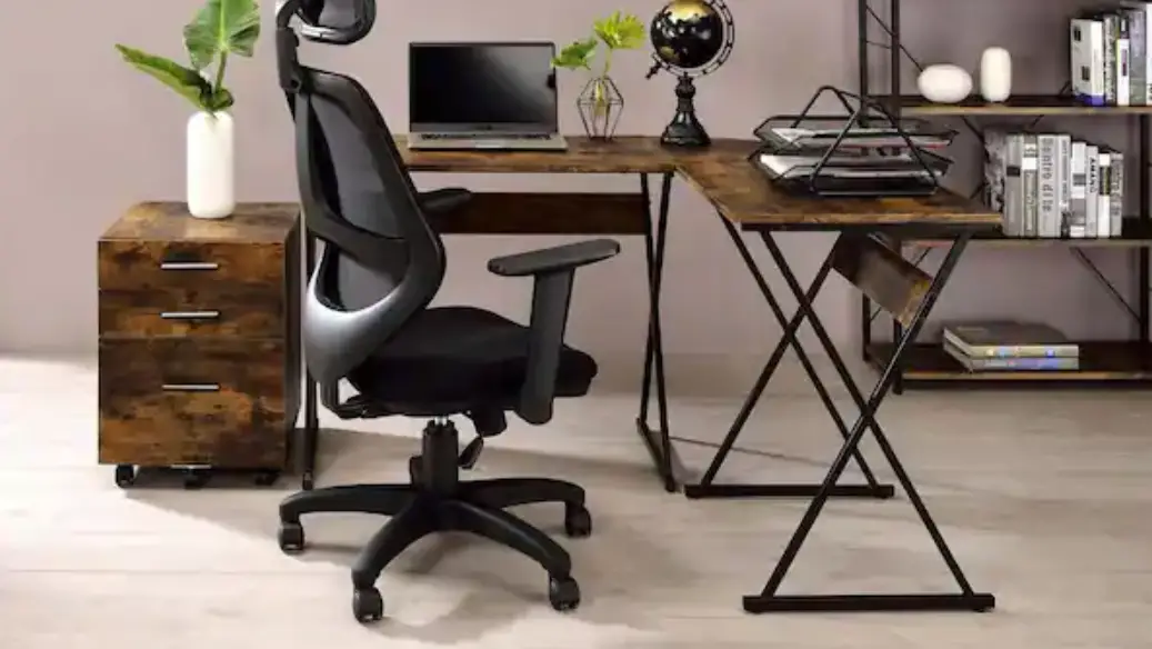 Maocao Hoom Mzlamce92810 43 In. W L Shaped Dark Beige Wood User Guide