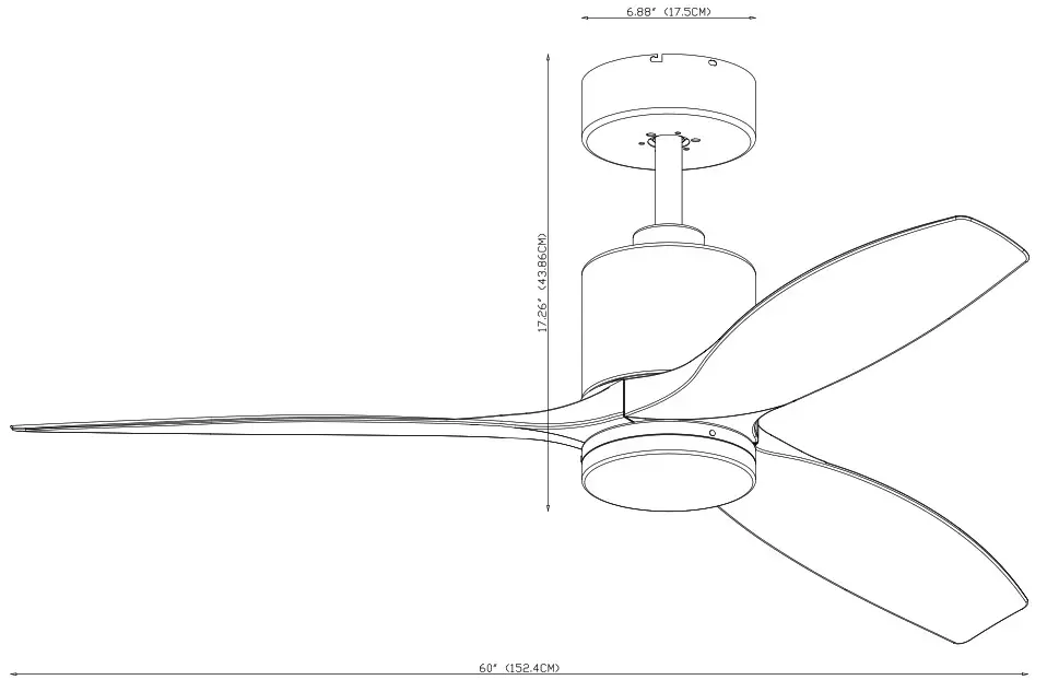 Forno Voce CF00266 TTR 60 Inch Voice Activated Smart Ceiling Fan - overview 1