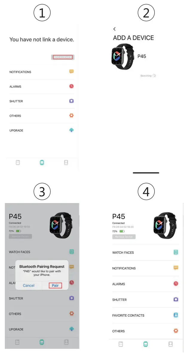 XUWEICN P45 HD Full Touch Screen Smartwatch - fig 3