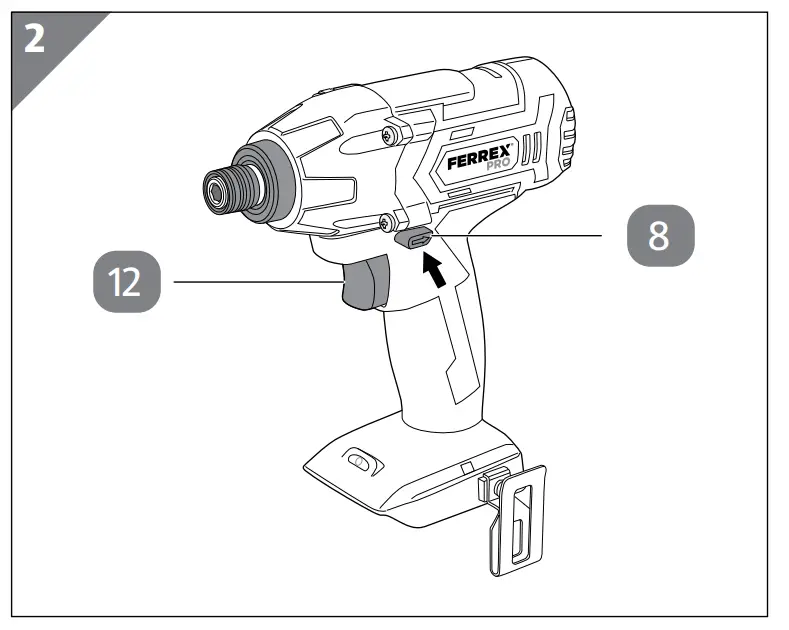 Inserting a screw bit