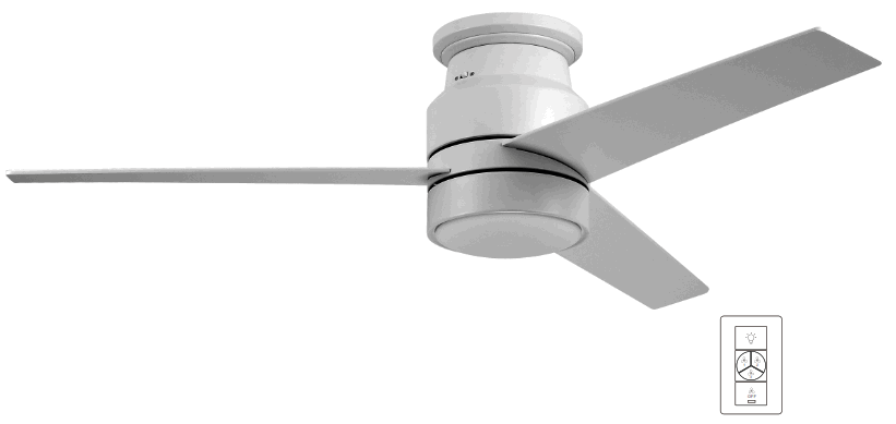 CARRO WGS 523BL 52 Inch 3 Blade Flush Mount Smart Ceiling Fan