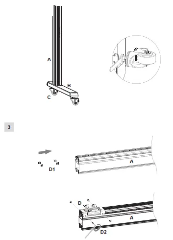 SECOMP-AG HA-VET-3x3-Landscape-Video-Wall-Trolley-05