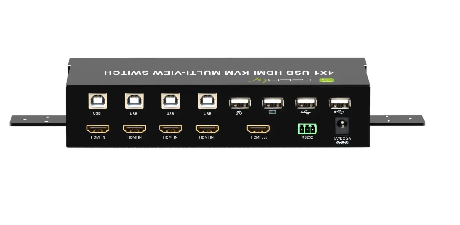 Techly Idata Hdmi-401mv 4x1 Usb Kvm Multi Viewer Switch User Manual