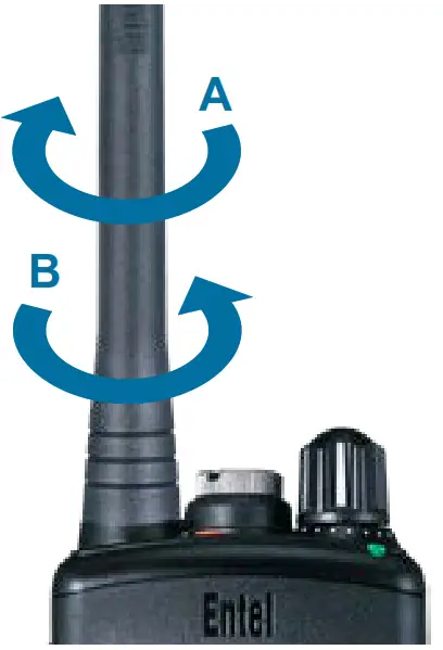entel HT649 GMDSS IP68 Submersible Marine Handheld Radio - antenna