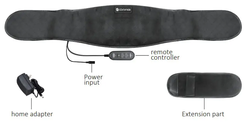 COMFIER CF-6006NG Heated Waist Belt with Massage - fig 1