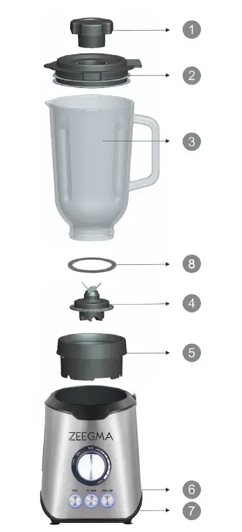 ZEEGMA Grand Vitamin Multifunction Blender 1