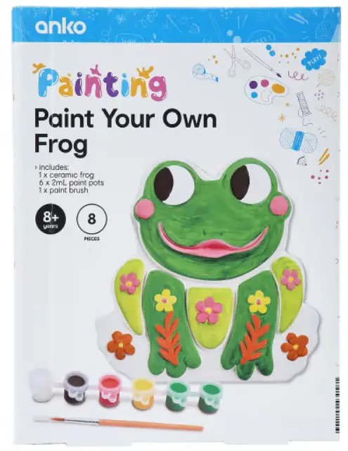 anko 8 Piece Paint your Own Frog Set