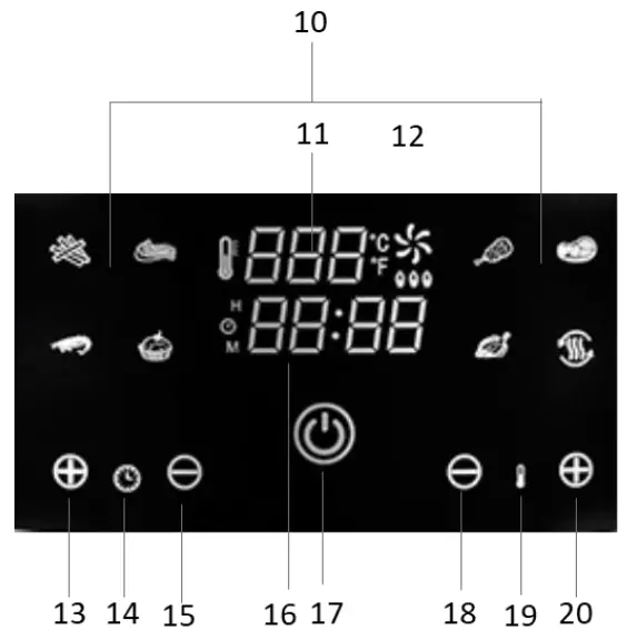 Izzy 7Lt IZ-8204 Digital Air Fryer - Control