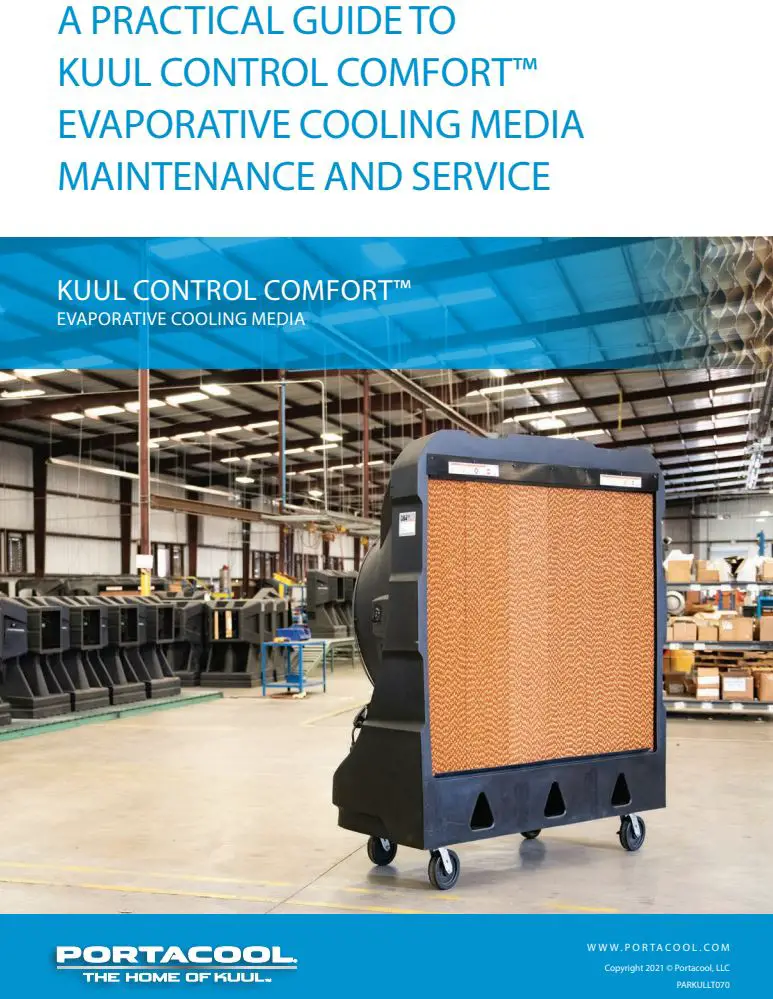 PORTACOOL KUUL Control Comfort Evaporative Cooling Media Owner's Manual