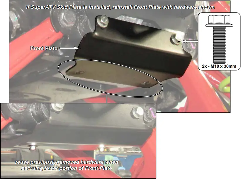 SUPERATV Polaris RZR Pro R Winch Mounting Plate B8