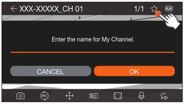 WISENET Mobile App - button description 2