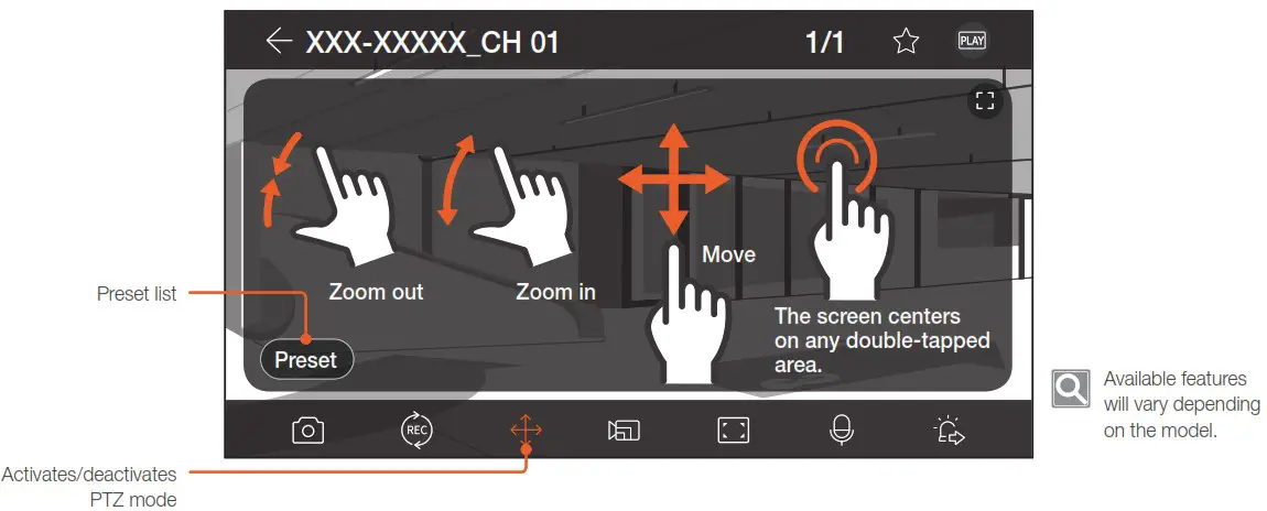 WISENET Mobile App - channel mode 2