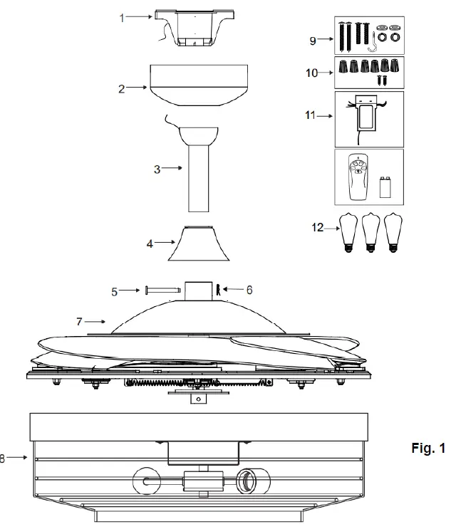 51106201 Montclair Ceiling Fan 1