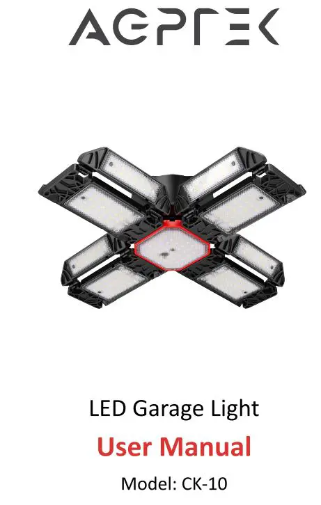 AGPTEK CK-10 LED Garage Light User Manual