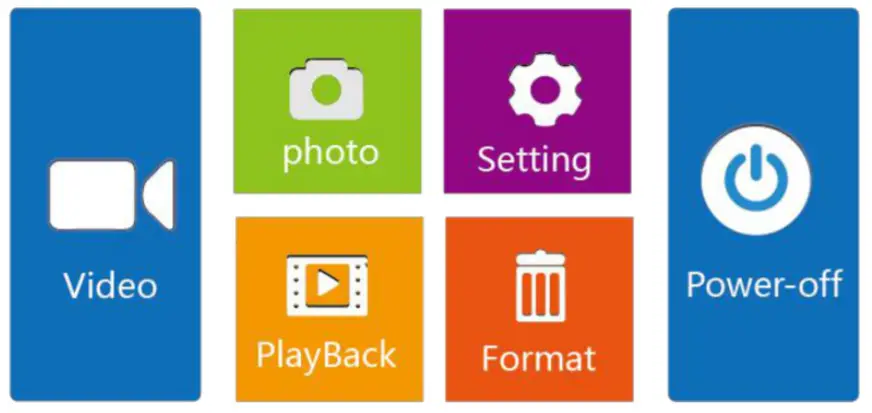 Kogan Rear View Mirror Dash Reverse Camera-Main Menu 1