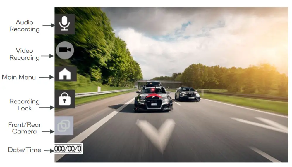 Kogan Rear View Mirror Dash Reverse Camera-OPERATION