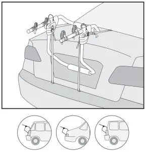 SARIS 1051 SENTINEL Trunk MOunt Bike Rack for 2 Bikes -FIGURE 3