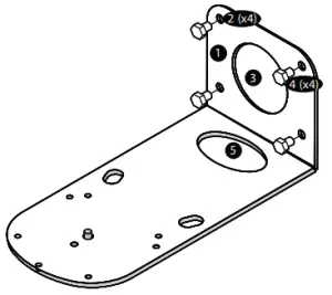 QSC Q-SYS NC Series Conference Camera - Install the Wall Mount Bracket