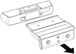 QSC Q-SYS NC Series Conference Camera -Slide the bracket off the camera.