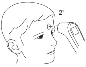 microlife NC200 Non Contact Forehead Thermometer - Measuring in body mode 1