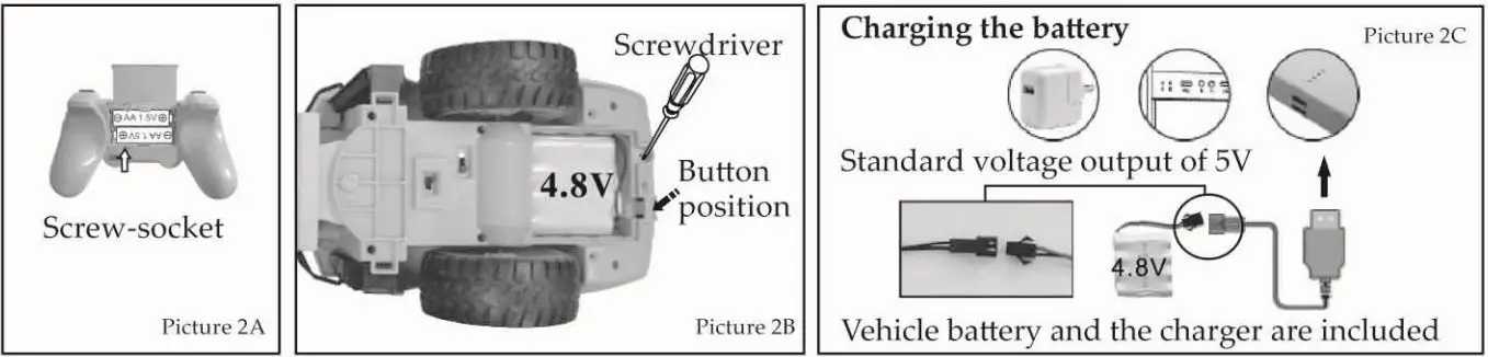 DOUBLE EAGLE E569-003 116 Rc Heavy Bulldozer Caterpillar 2.4G 10Ch Tractor User Manual - Installing batteries