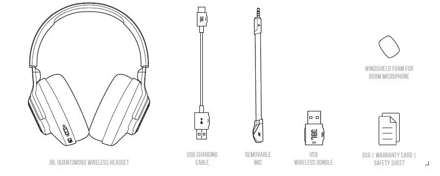 JBL Quantum 350 Wireless Headphone 01