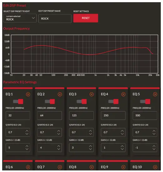 episode EA-RSP-2D-200 DSP Amplifiers- PRESET EDIT
