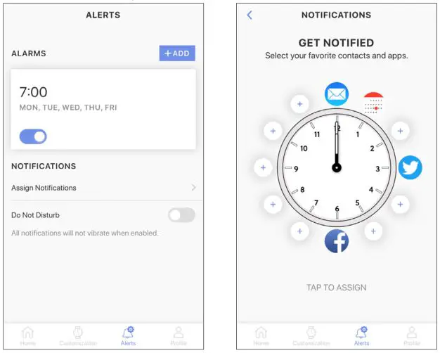 Citizen YF05 - [Alerts] screen