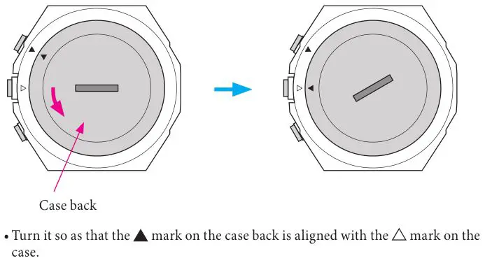 Citizen YF05 - Turn the case back of the watch counterclockwise